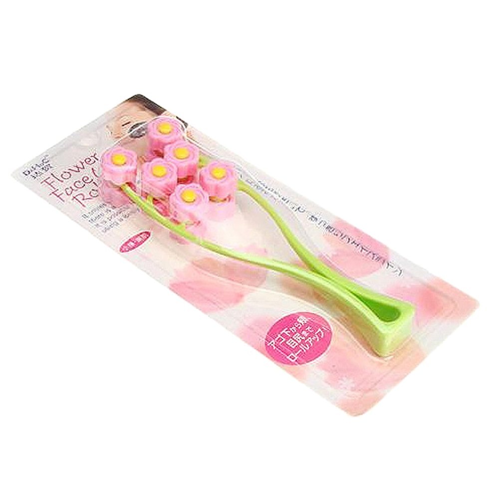 Elegant Flower Shape Portable Facial Massager Roller Anti-Wrinkle Face Lift Slimming Face Shaper Massage Relaxation Beauty Tools - ebowsos