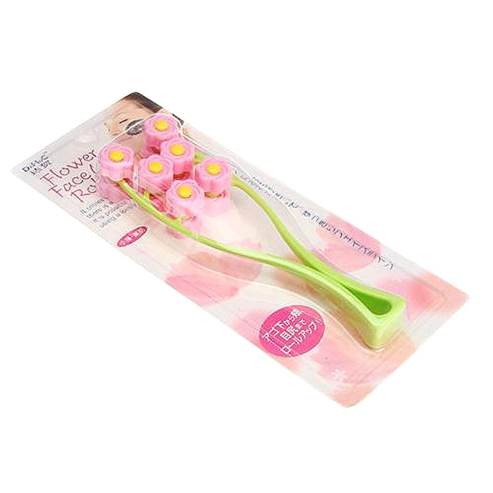 Elegant Flower Shape Portable Facial Massager Roller Relaxation Beauty Tools Anti-Wrinkle Face Lift Slimming Face Shaper Massage - ebowsos