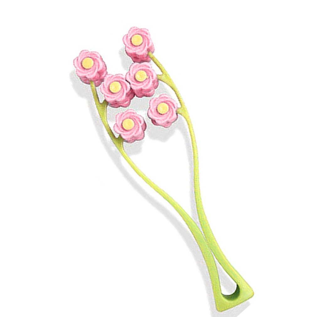 Elegant Flower Shape Portable Facial Massager Roller Relaxation Beauty Tools Anti-Wrinkle Face Lift Slimming Face Shaper Massage - ebowsos