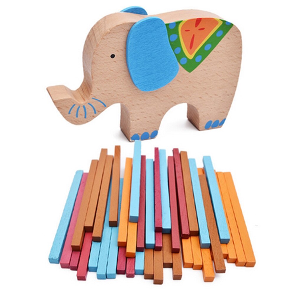 Elephant/Camel Balancing Blocks Wooden Toys Baby Wooden Toys Educational Beech Wood Balance Game Blocks Toy Gift For Kids-ebowsos