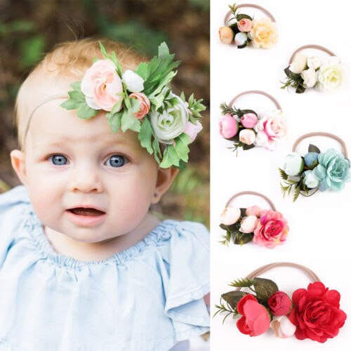 New Kids Girl Baby Toddler Infant Flower Headband Hair Band Headwear Accessories - ebowsos