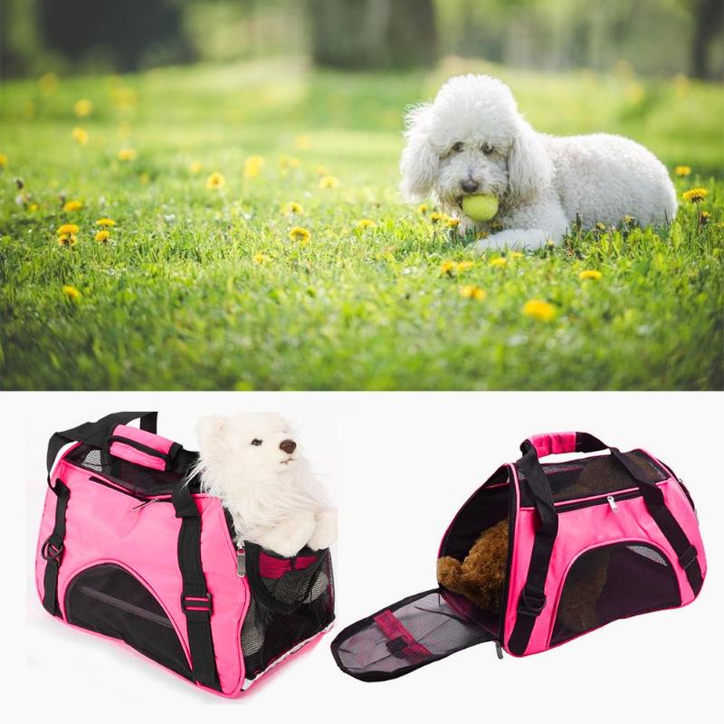 Environmental Protection Oxford Smoothness Soft Pet Bag Portable Dog Cat Carrier Bags Breathable Puppy Handbag Outdoor - ebowsos