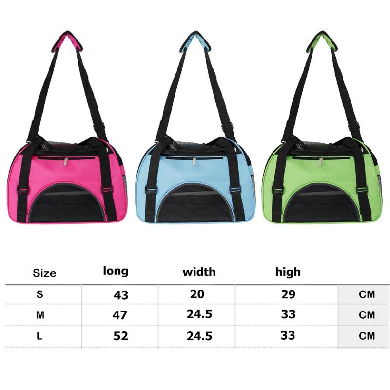 Environmental Protection Oxford Smoothness Soft Pet Bag Portable Dog Cat Carrier Bags Breathable Puppy Handbag Outdoor - ebowsos