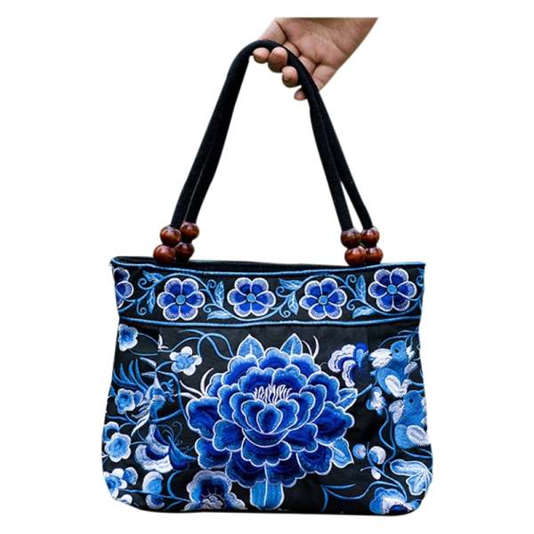 Ethnic Flowers Boho Hobo Embroidery Embroidered Bags Ladies Women's Shoulder Shopper Bag Handbag Women Brand Bags Luxury Logo - ebowsos