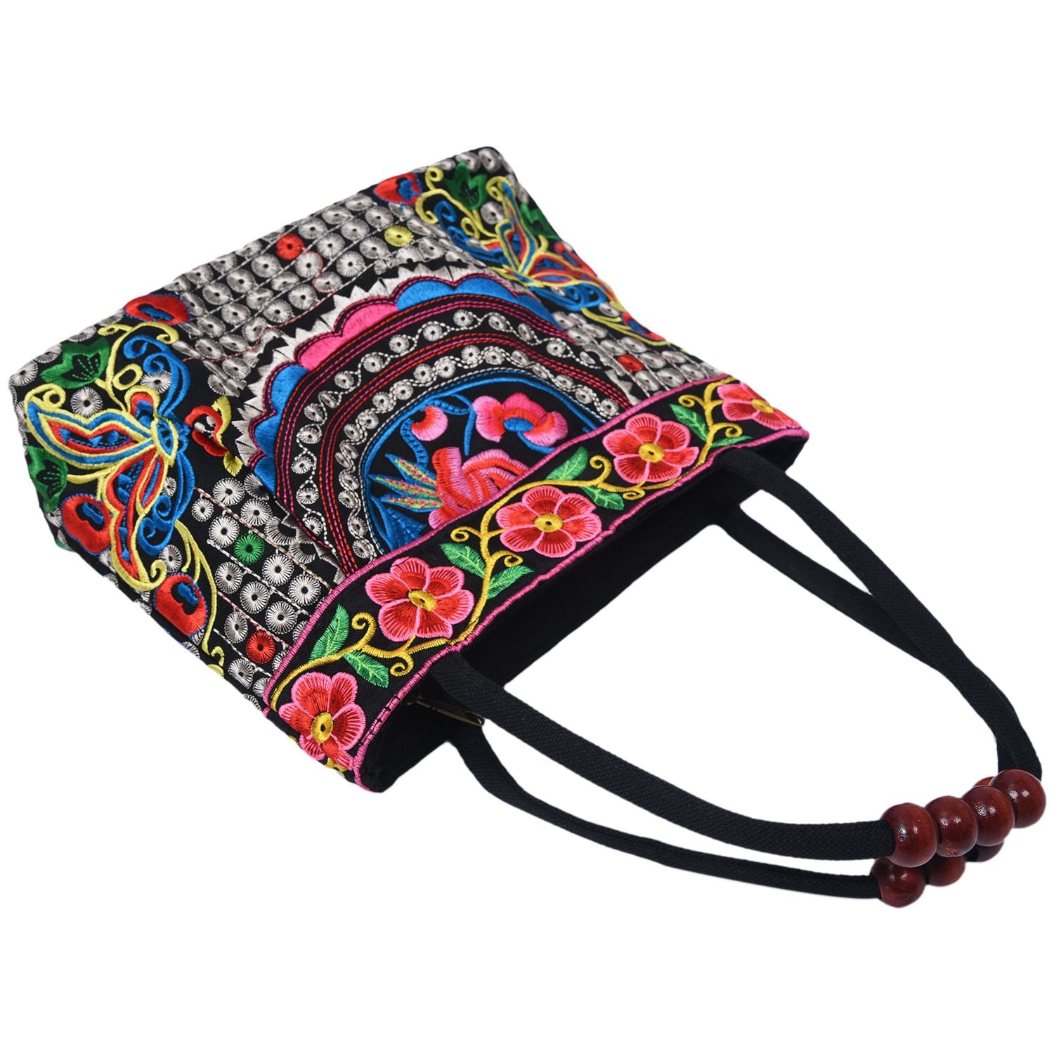 Ethnic Flowers Boho Hobo Embroidery Embroidered Bags Ladies Women's Shoulder Shopper Bag Handbag Women Brand Bags Luxury Logo - ebowsos