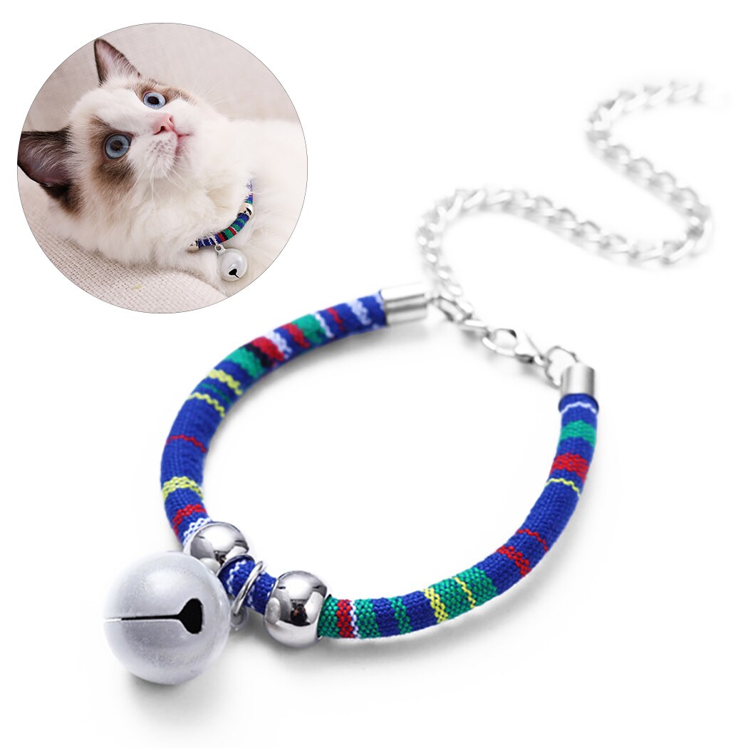 Ethnic Wind Cat Collar National Style Bell Fashion Pet Collar Pet Supplies Cat Dog Accessories For Kitten-ebowsos