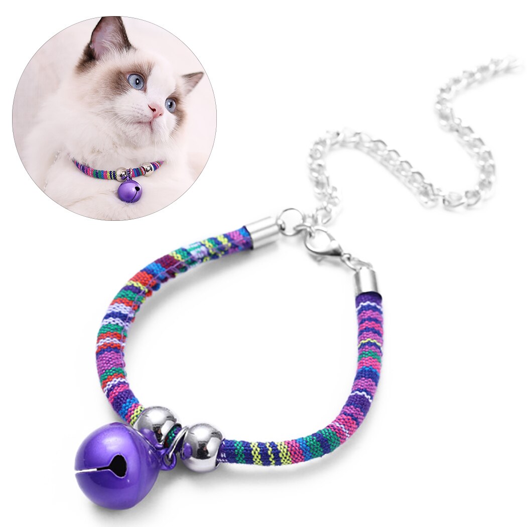 Ethnic Wind Cat Collar National Style Bell Fashion Pet Collar Pet Supplies Cat Dog Accessories For Kitten-ebowsos