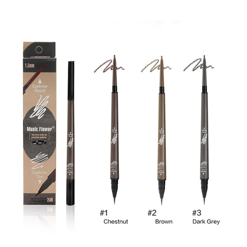 Extra Long Excellence Eyebrow Eye Liner Pencil Brown or Black With Sharpener Lid Facial Cosmetic Make Up Beauty Pencil - ebowsos