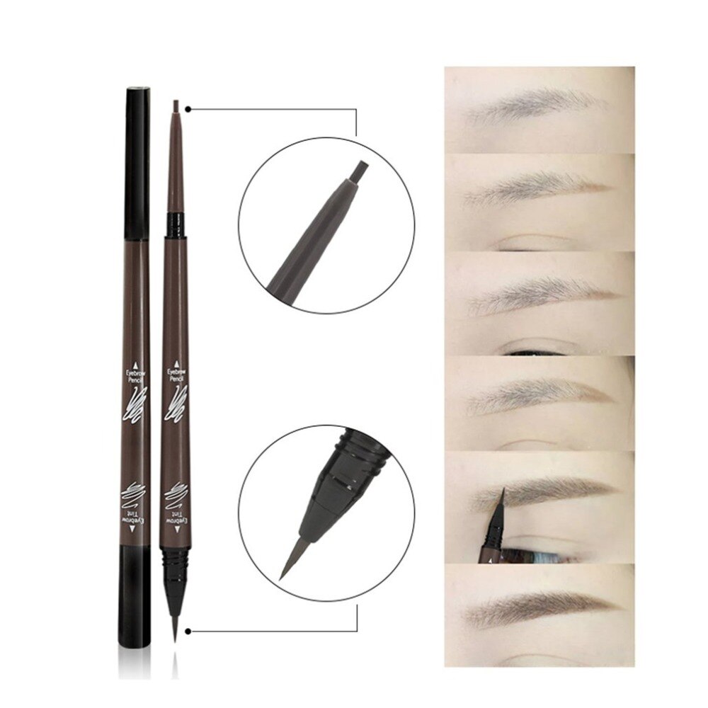 Extra Long Excellence Eyebrow Eye Liner Pencil Brown or Black With Sharpener Lid Facial Cosmetic Make Up Beauty Pencil - ebowsos