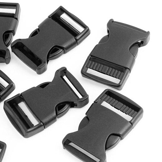 10 Pcs 1" 2.5CM Width Plastic Safety Quick Release Buckles Black - ebowsos