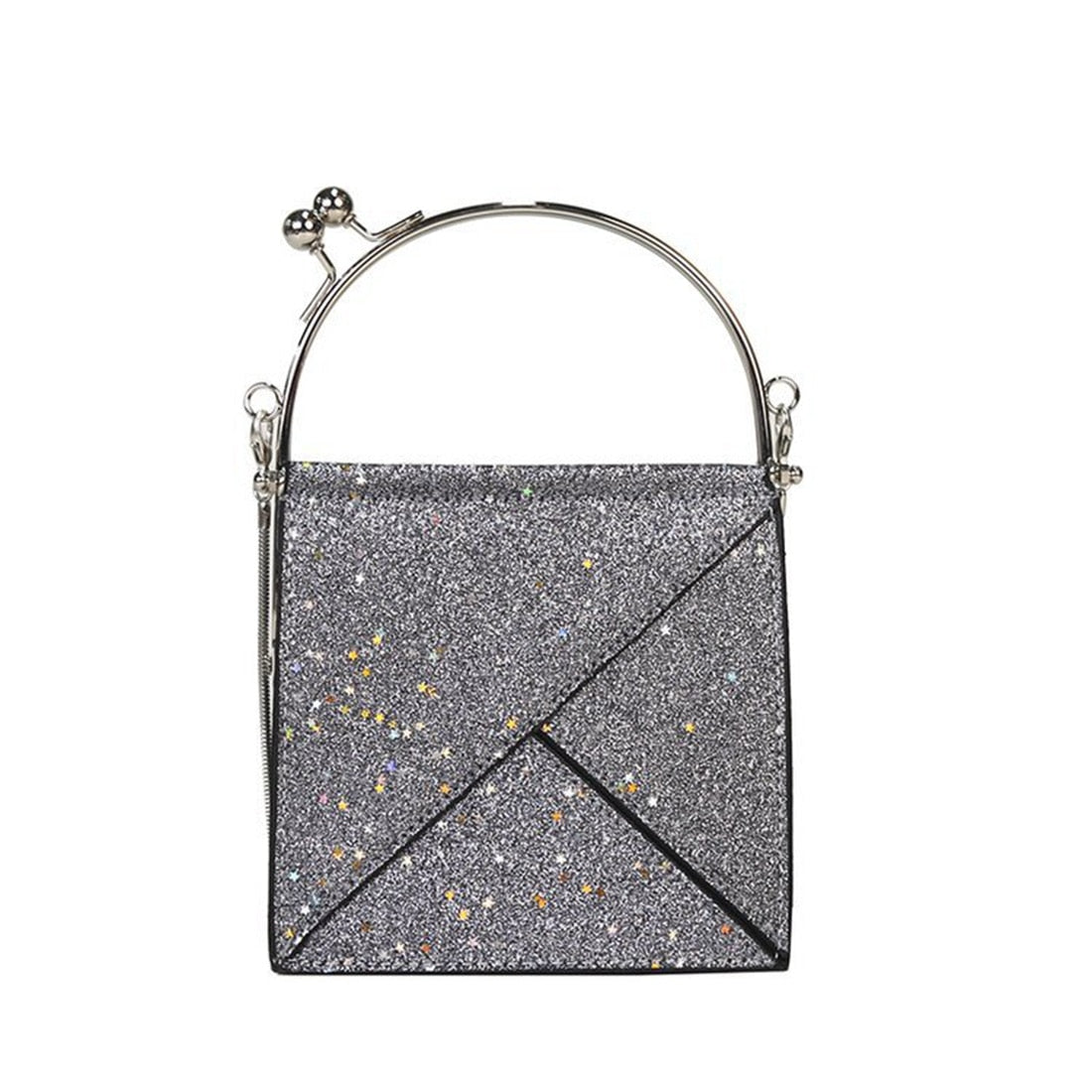 2018 new sequins female bag small square package fashion wild shoulder diagonal chain small square bag sequins diagonal h - ebowsos