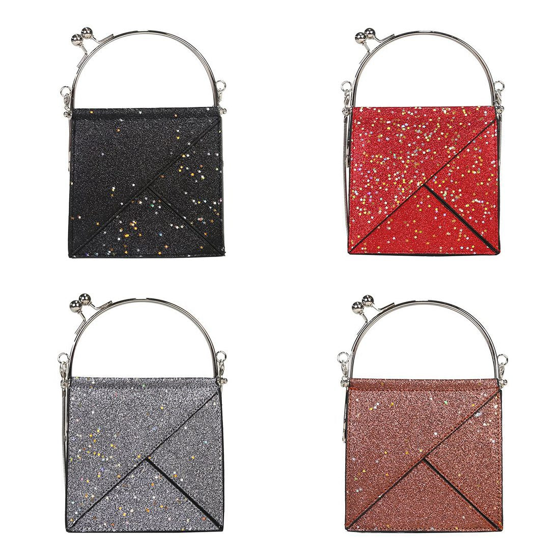 2018 new sequins female bag small square package fashion wild shoulder diagonal chain small square bag sequins diagonal h - ebowsos