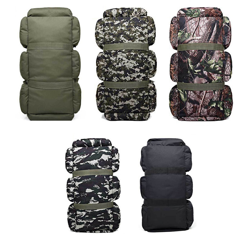 90L  Large Capacity Outdoor Hiking Backpack Military Tactical Pack Camouflage Luggage Bag Camping Tent Quilt Container 9 - ebowsos