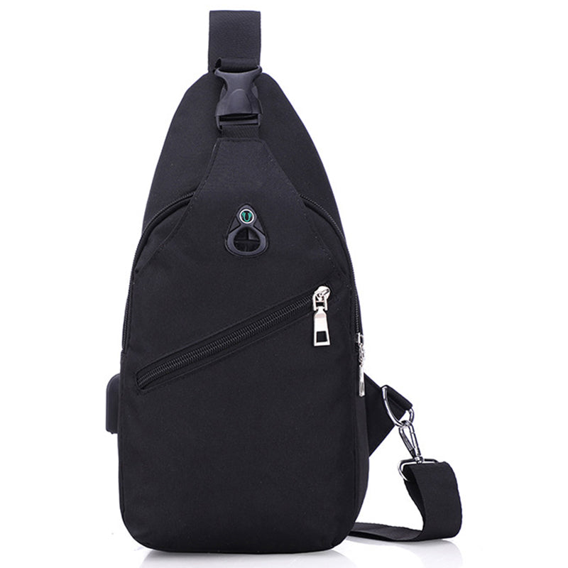 Antitheft Usb Recharging Chest Pack Bag Men Waterproof Crossbody Bag for Women Short Trip Messenger Shoulder Bag - ebowsos