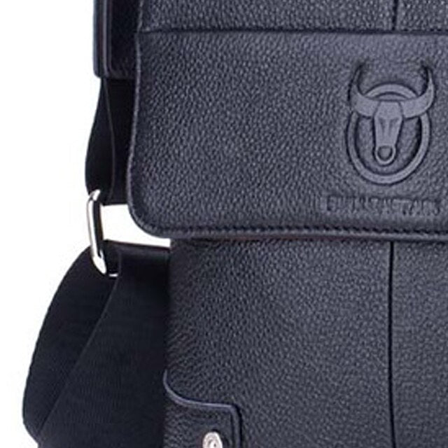 BULLCAPTAIN Brand Designer Durable Split Leather Men Messenger Bags Fashion Shoulder Crossbody Bags Casual Leather Men Bags - ebowsos