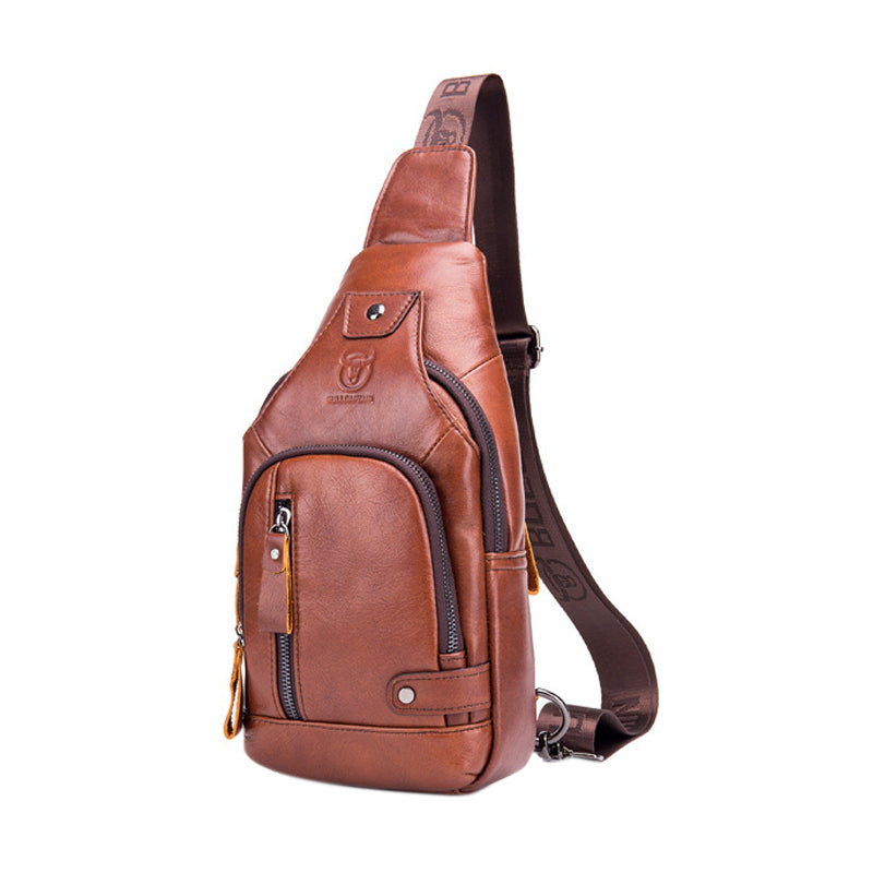 BULLCAPTAIN Genuine Leather Crossbody Bags Men Shoulder Men Chest Bags Fashion Travel Handbags Man Messenger Bag Male - ebowsos