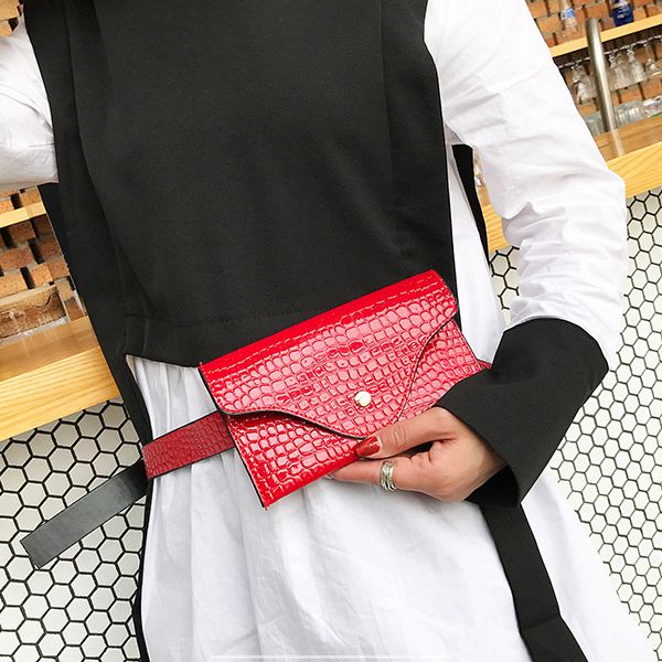 Belt Bag Women PU Leather Waist Pack Wallet Handbag Small Purse Phone Pouch - ebowsos