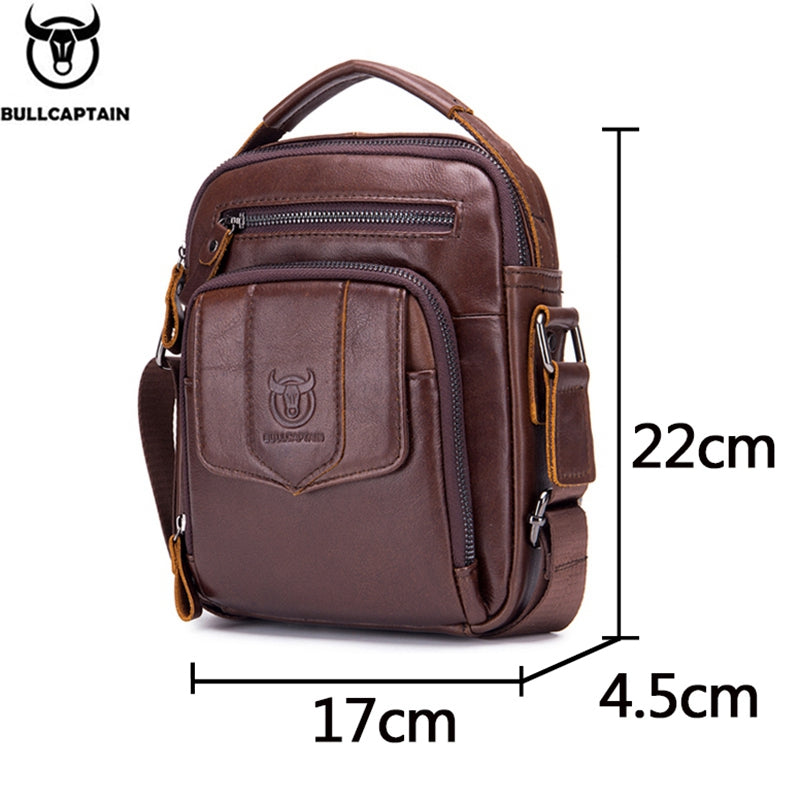 Bullcaptain Fashion Genuine Leather Men'S Shoulder Bag Messenger Bags Business Men'S Brand Fashions - ebowsos