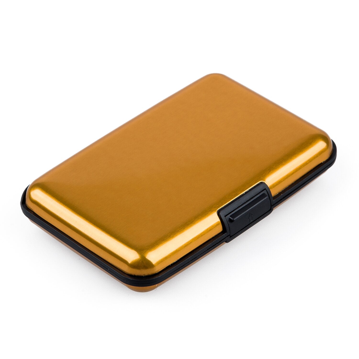 Business Id Credit Card Holder Wallet Aluminum Metal Case Box-Golden - ebowsos