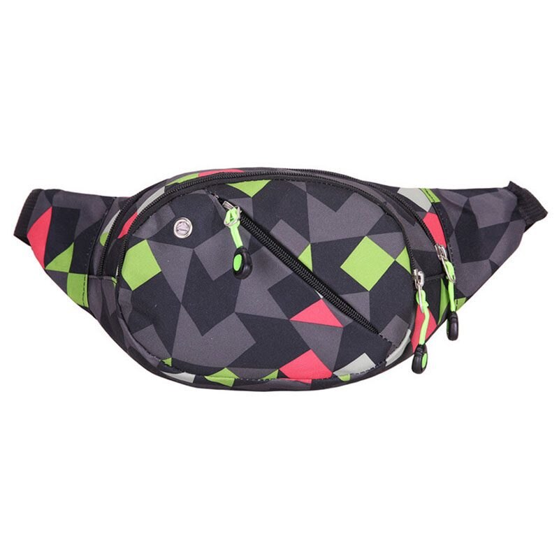 Camouflage pattern leisure  male version of the wave of tide women  multi - functional waist bag - ebowsos