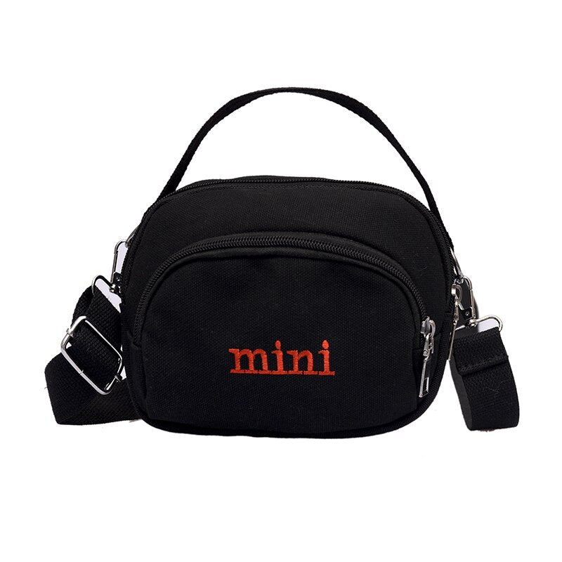 Canvas Handbag Mini Single Shoulder Bag Crossbody Messenger Bags Women Bag Shopping Bag - ebowsos