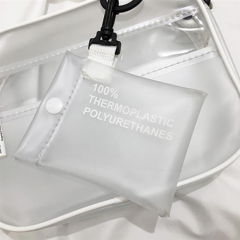 Casual Pvc Transparent Clear Women Crossbody Bags Shoulder Bag Handbag Jelly Small Phone Bags With Card Holder Wide Strap - ebowsos