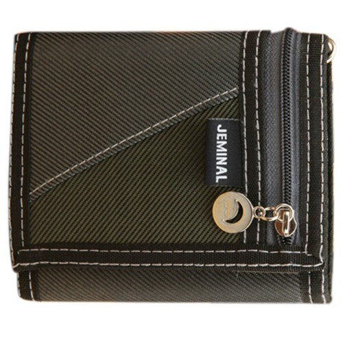 Casual Trifold Short Wallet Men Boy Canvas Fashion Purse Vertical Patchwork Design Burse Male Card Coin Holder Money Bags - ebowsos