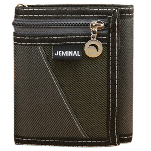 Casual Trifold Short Wallet Men Boy Canvas Fashion Purse Vertical Patchwork Design Burse Male Card Coin Holder Money Bags - ebowsos