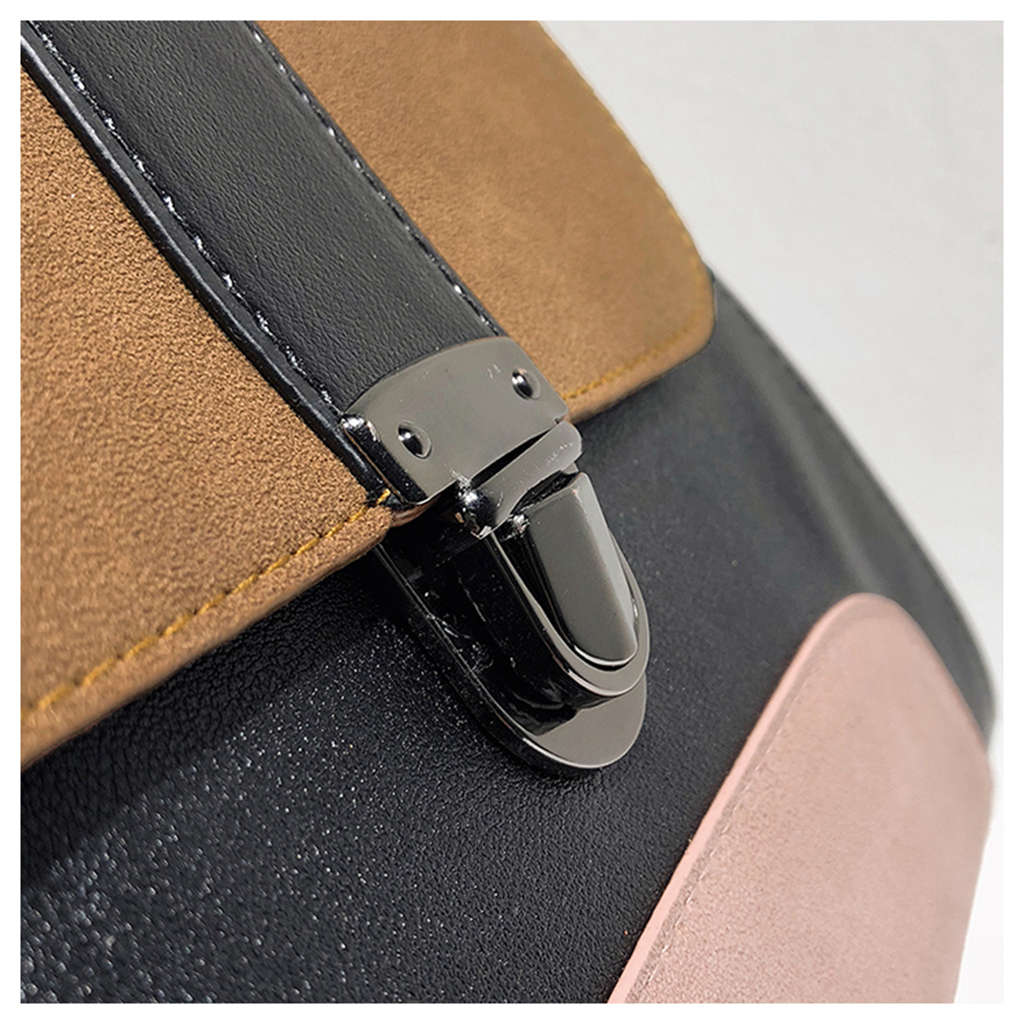 Casual Women Pu Leather Sling Handbag Girls Crossbody Bag Patchwork Messenger Shoulder Bag Female - ebowsos