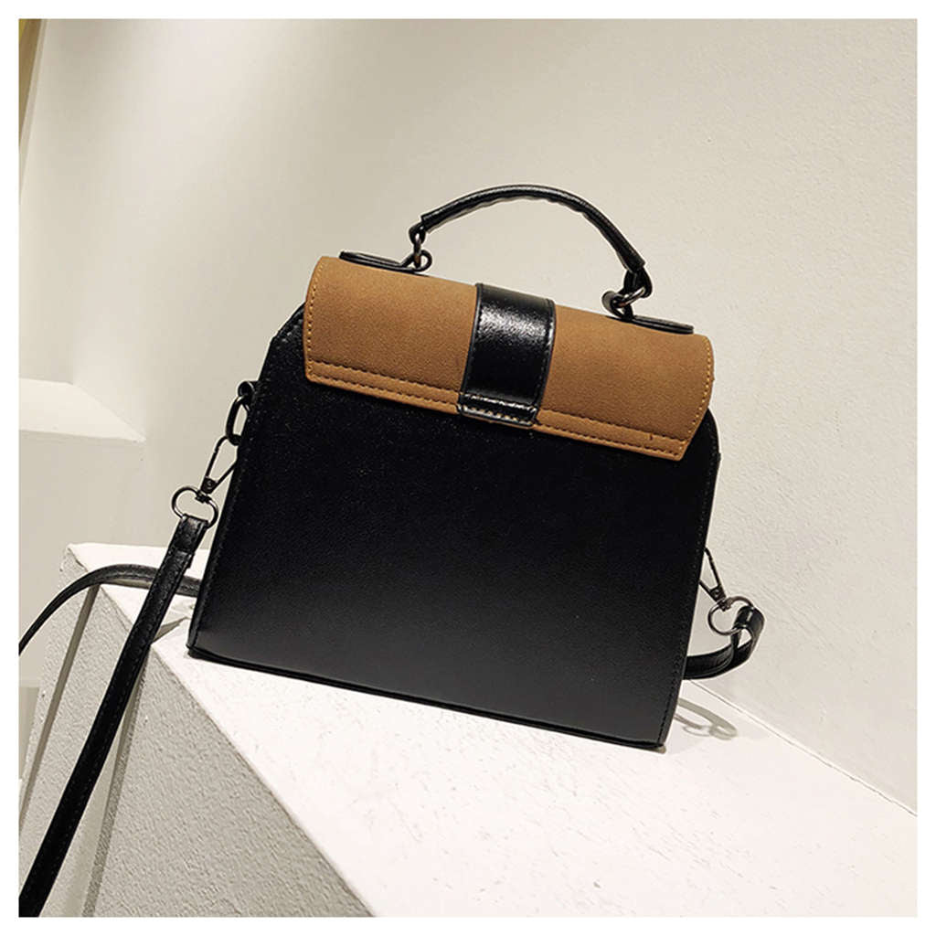 Casual Women Pu Leather Sling Handbag Girls Crossbody Bag Patchwork Messenger Shoulder Bag Female - ebowsos