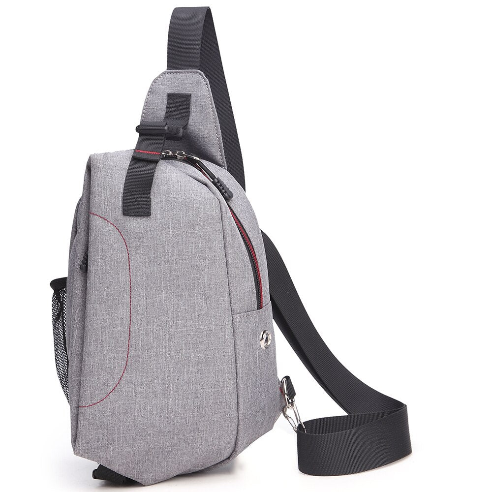 Chest Bag Men's School Bag For Teenagers Men Outdoor Travel Bags Large Capacity Shoulder Crossbody Bag - ebowsos