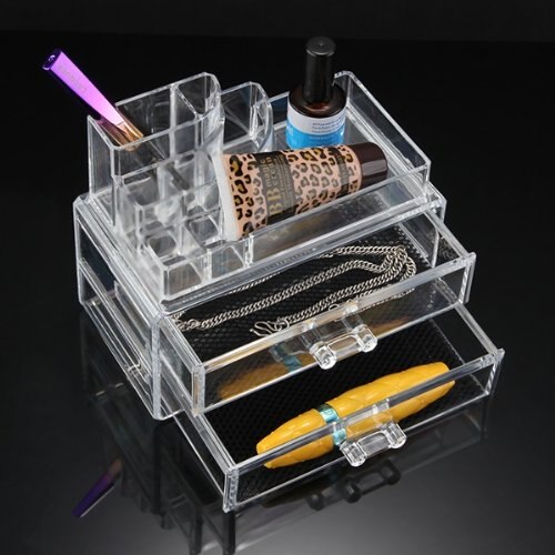 Cosmetics Organizer Clear Acrylic Makeup Organizer Holder Multiple Display - ebowsos