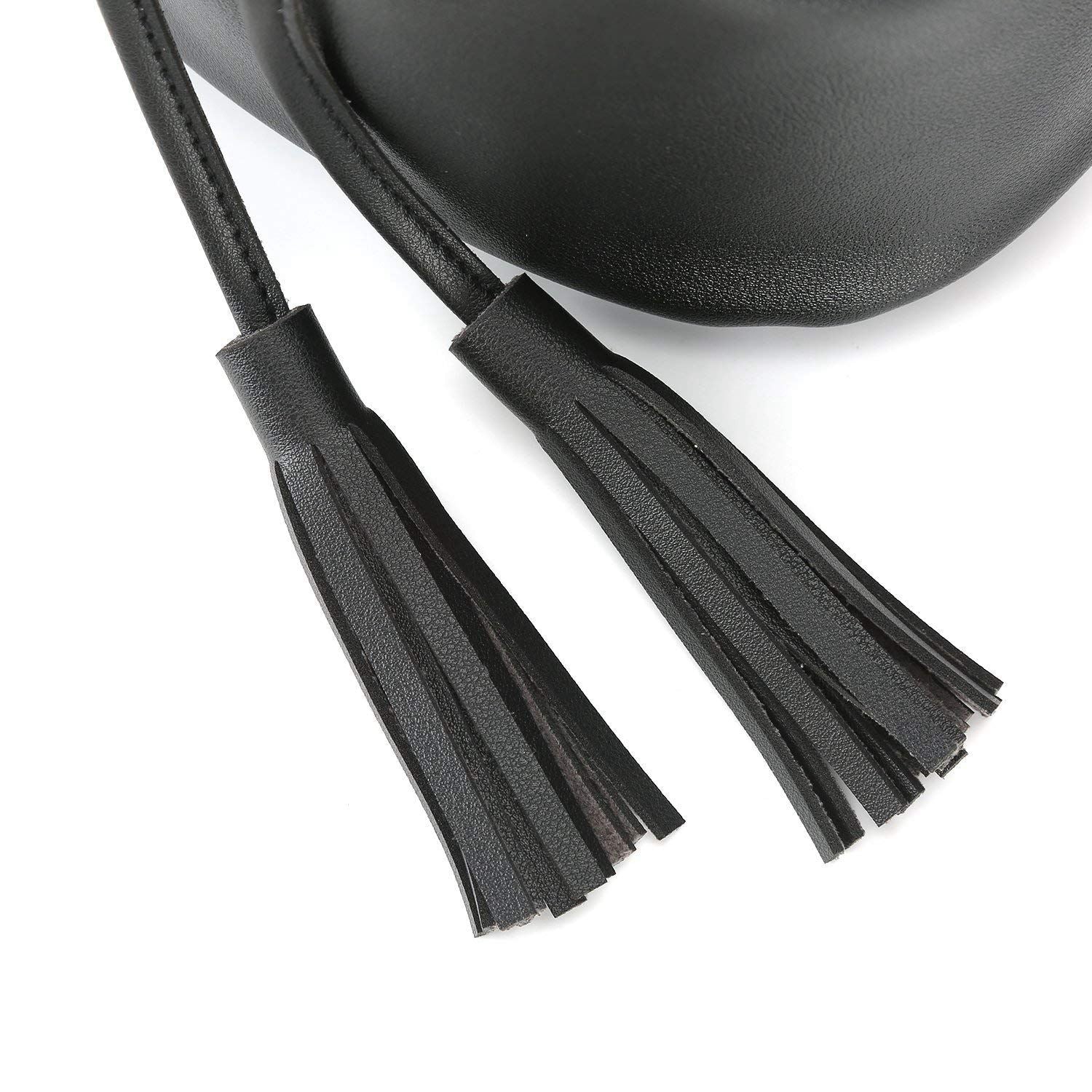 Crossbody Handbags Drawstring Bucket Bag for Women Shoulder Bag Purse Tote PU Leather Bags - ebowsos