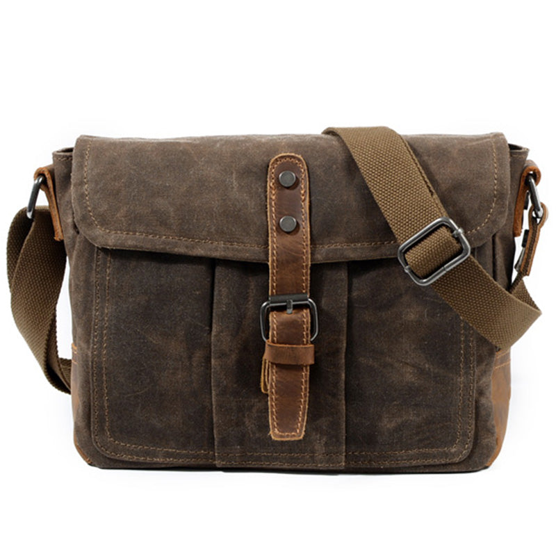 Crossbody Men'S Shoulder Bag Waterproof Canvas Bag Men'S Casual Messenger Bag - ebowsos