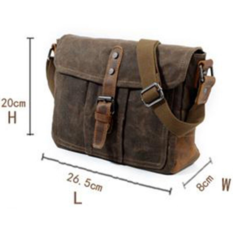 Crossbody Men'S Shoulder Bag Waterproof Canvas Bag Men'S Casual Messenger Bag - ebowsos