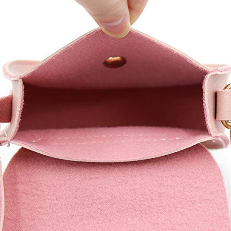 Cute Cat Tassel Shoulder Bag Small Mini Coin Purse Messenger Bag Crossbody Satchel For Kids Girls, Color D Pink(4.7x3.9) - ebowsos