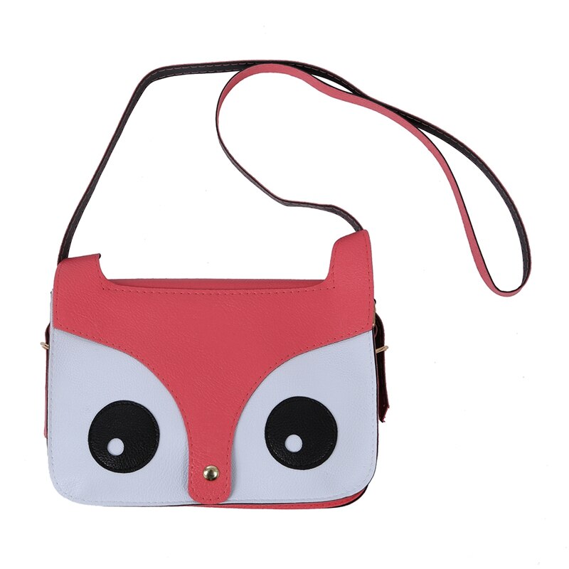 Cute Fox Owl Retro Shoulder Messenger Bag Pu Leather Crossbody Satchel Handbag - ebowsos