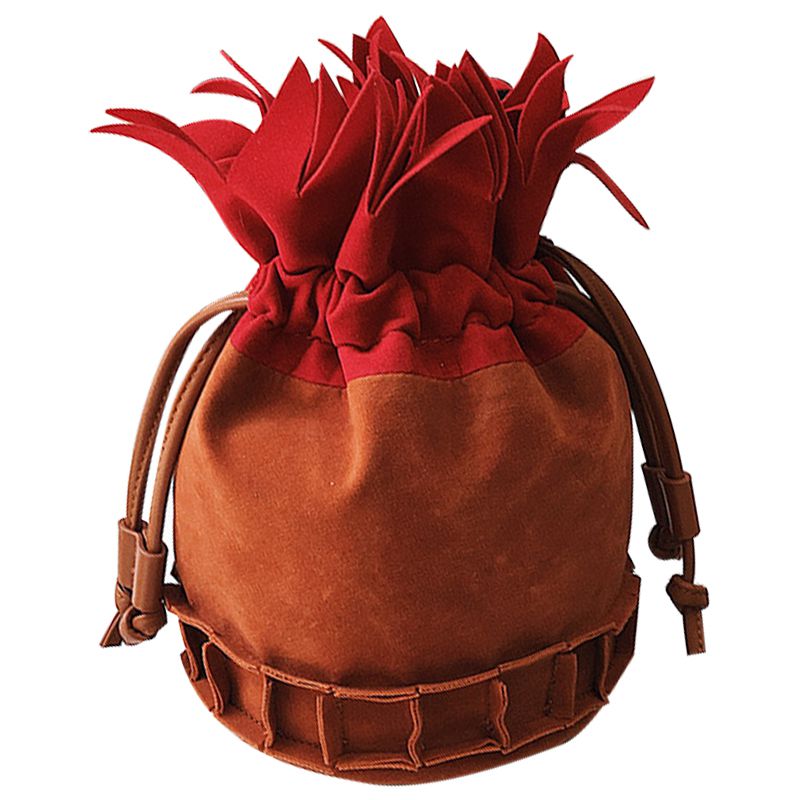 Cute Scrub Leather Pineapple Bag Mini Crossbody Bags for Women Chain Purse String Luxury Girl Funny Bucket - ebowsos