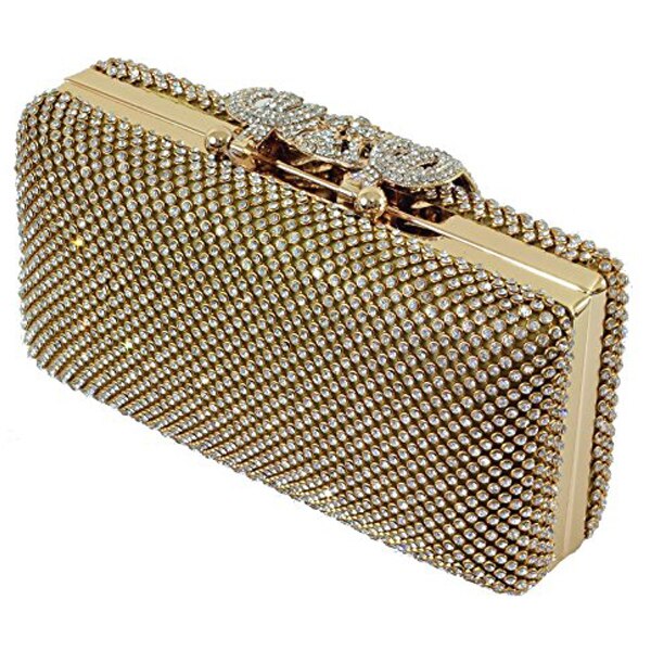 Dazzling Rhinestone Encrusted Evening bag Clutch Purse Party Bridal Prom - ebowsos