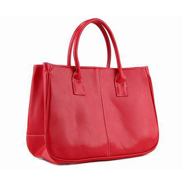 Elegant Fashion Shoulder Bag PU leather Women Bag Red - ebowsos