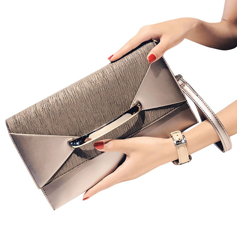 Envelope Clutch Bag Women Leather Birthday Party Evening Clutch Bags For Women Ladies Shoulder Clutch Bag Purse Female - ebowsos