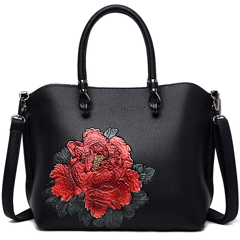 Ethnic Trend Female Retro Mobile Handbags Personality Wild Single Shoulder Sling Embossed Handbag - ebowsos