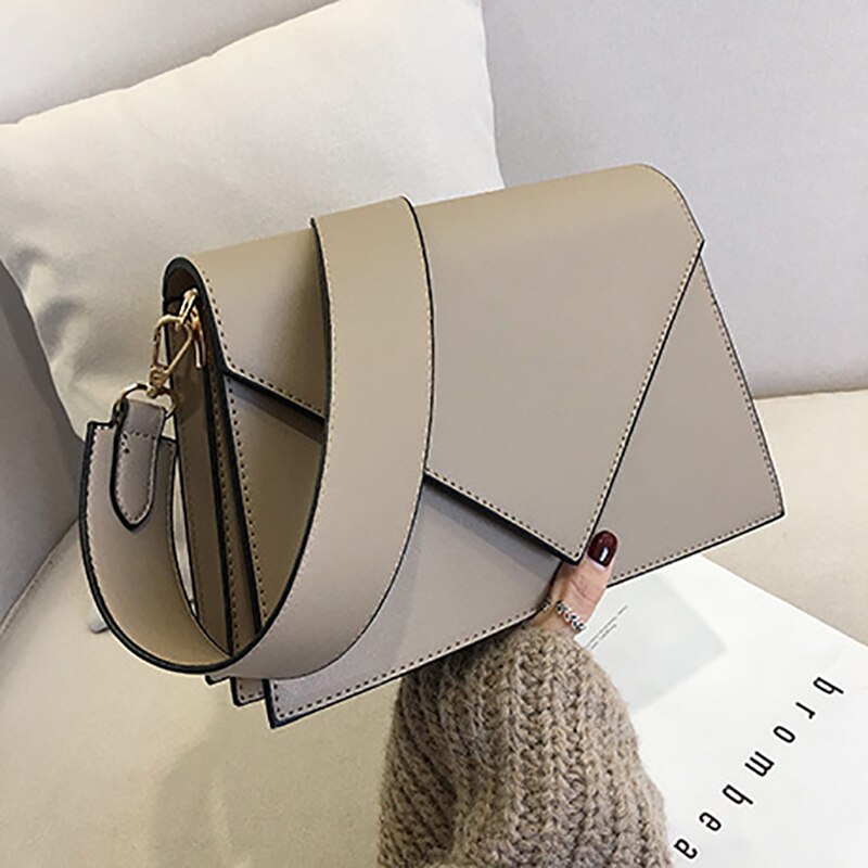 Fashion Casual Handbag Simple Broadband Small Square Bag Personality Shoulder Messenger Bag - ebowsos