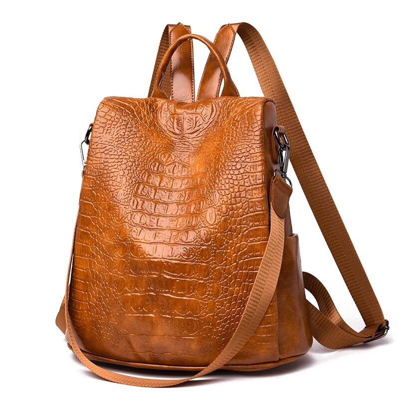 Fashion Handbag Casual Crocodile Shoulder Bag Messenger Bag Ladies Purse Travel Bag - ebowsos