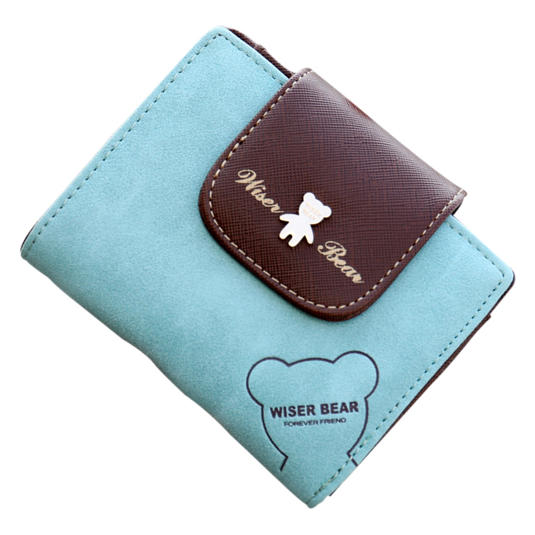 Fashion Lovely Bear Wallet Female Leather Small Change Clasp Purse Money Card Coin Holder Girls Women Purses - ebowsos