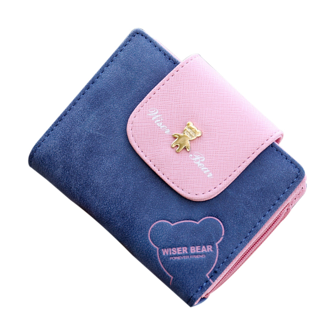 Fashion Lovely Bear Wallet Female Leather Small Change Clasp Purse Money Card Coin Holder Girls Women Purses - ebowsos