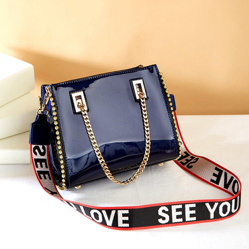 Fashion Patent Leather Ladies Bag Ladies Messenger Bag Messenger Bag Handbag Women'S Clothing - ebowsos