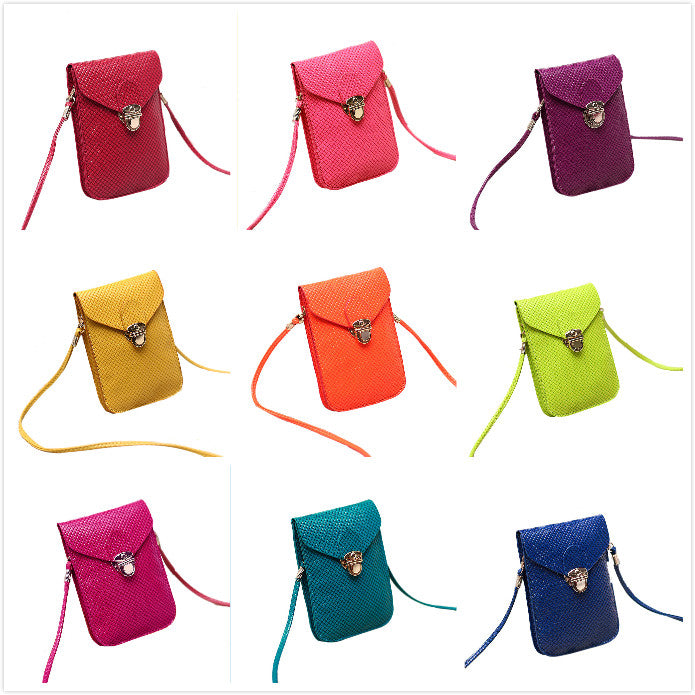 Fashion Preppy Style Women Mini Small Cross Body Bags Cell Phone Bag PU Leather Plaid Purse Messenger Bag Shoulder Bag - ebowsos