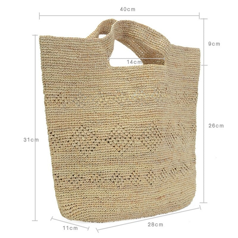 Fashion Summer Bag Beach Woven Handbag Lady Lafite Messenger Bag Handbag Shopping Bag Wallet - ebowsos