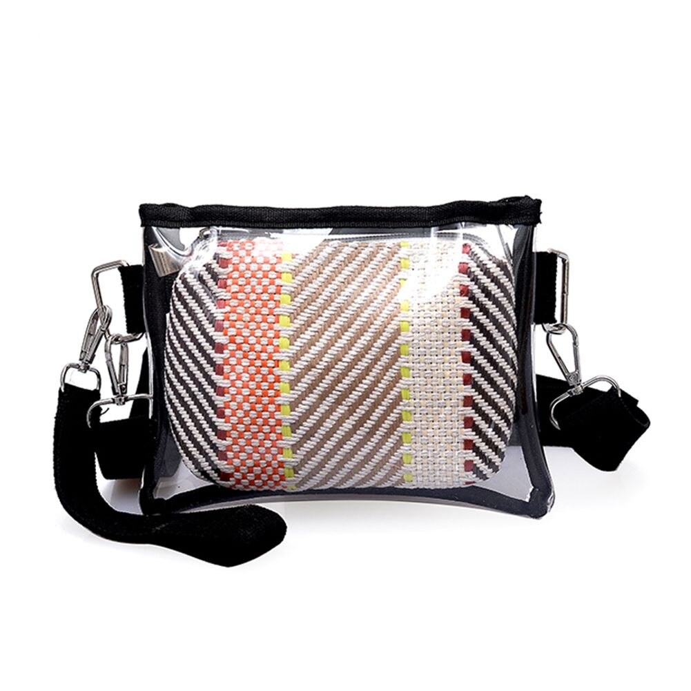 Fashion Transparent Small Square Flap Bag For Women Crossbody Chain Shoulder Bags Messenger - ebowsos